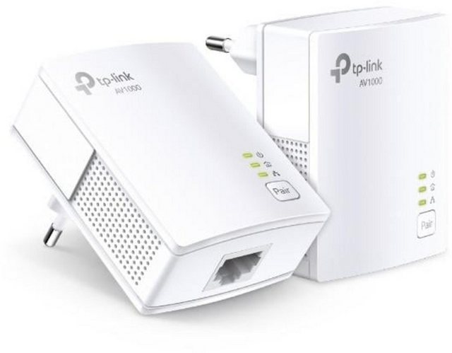 TP-Link TP PA7019 KIT Powerline 1000 Mbit/s Gigabit Ethernet-Anschluss LEDs Plug and Play1000Mbit/s-Powerline-Geschwindigkeit bis zu 300 Meter StromkabelreichweiteMit Übertragungsgeschwindigkeiten von bis zu 1000 Mbit/s nach Homeplug AV2 und 300 Meter Reichweite ermöglicht der TL-PA7019 KIT unterbrechungsfreies HD-Videostreaming