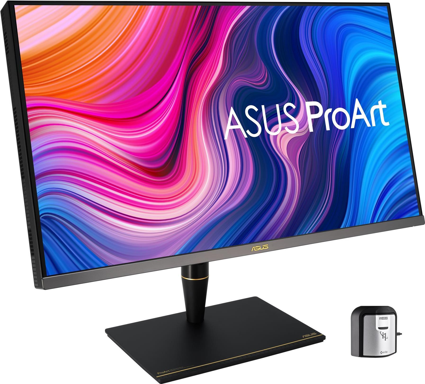 ASUS ProArt PA32UCX-PK – LED-Monitor – 81.28 cm (32) – 3840 x 2160 4K – IPS – 1200 cd/m² – 1000:1 – 5 ms – 3xHDMI, DisplayPort, Thunderbolt 3 – Lautsprecher – Schwarz – mit X-Rite i1 Display Pro