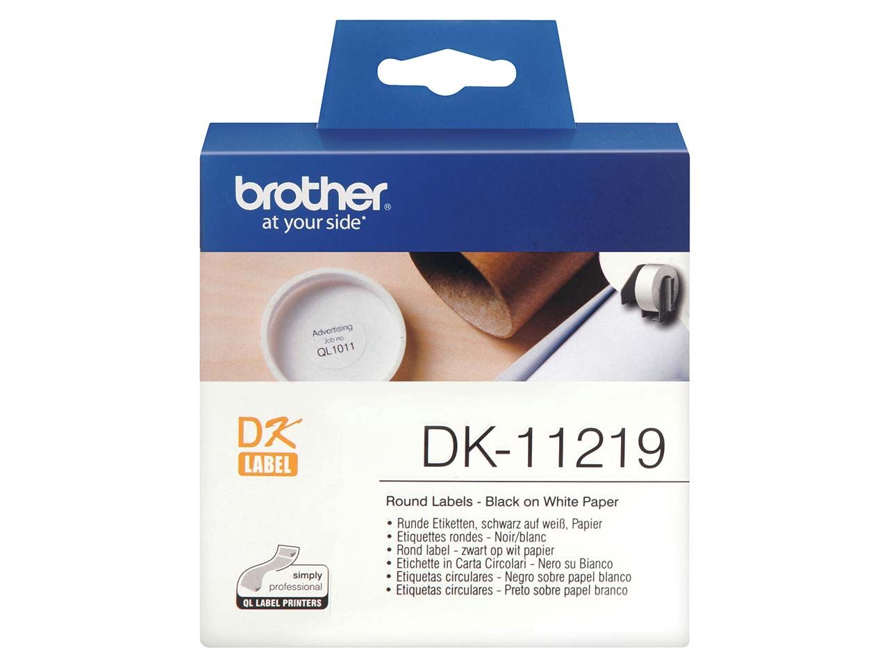 Brother Universaletiketten „DK-11219“ Ø 12 mm