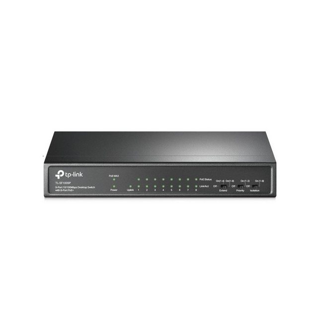 TP-Link TL-SF1009P 9-Port 10/100Mbps (8x PoE) Switch Netzwerk-Switch