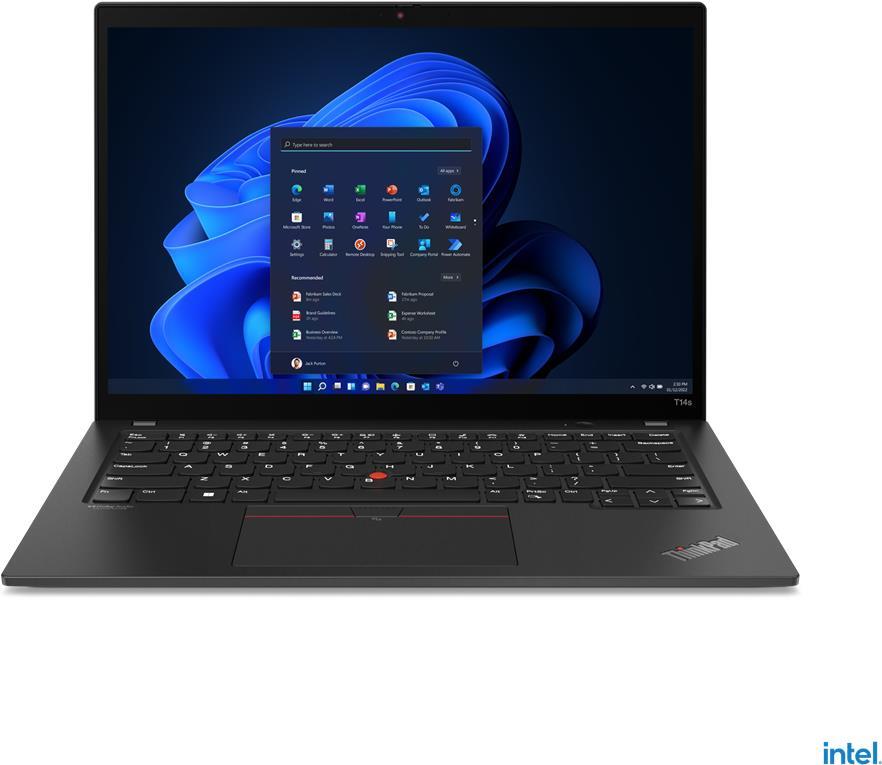 Kurzinfo: Lenovo ThinkPad T14s Gen 3 21BR - 180°-Scharnierdesign - Intel Core i7 1255U / 1.7 GHz - Evo - Win 10 Pro 64-Bit (mit Win 11 Pro Lizenz) - Iris Xe Graphics - 16 GB RAM - 512 GB SSD TCG Opal Encryption 2