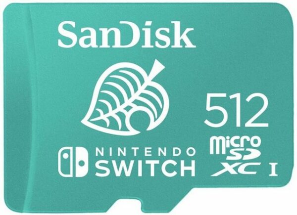 SanDisk microSDXC Speicherkarte 512 GB für Nintendo Switch UHS-I 100 MB/sHighlightsMicroSDXCSpeicherkapazität: 512 GBBus-Schnittstelle: UHS-I