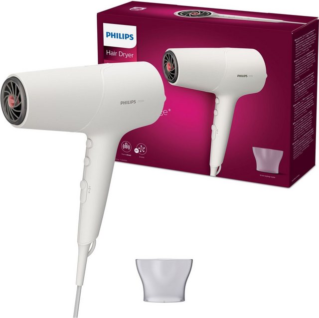 Philips Haartrockner Series 5000 BHD501/00, 2100 W, mit ThermoShield Technologie, 3 Hitze-und 2 Geschwindigkeitsstuffen