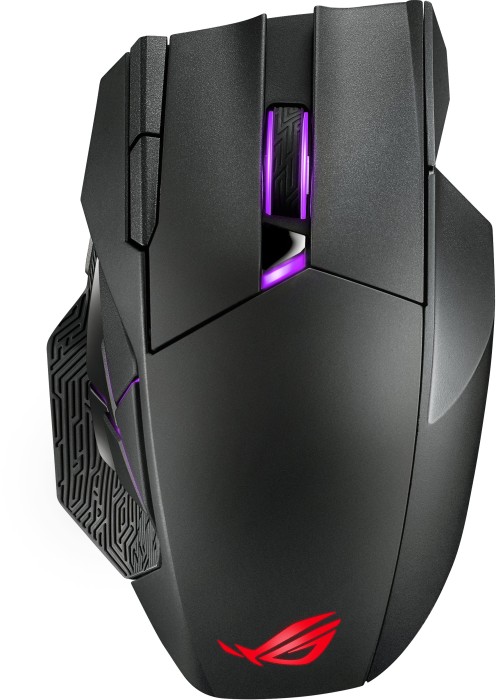 ASUS ROG Spatha X – Maus – Für Rechtshänder – optisch – 12 Tasten – kabellos, kabelgebunden – USB, 2.4 GHz – Schwarz