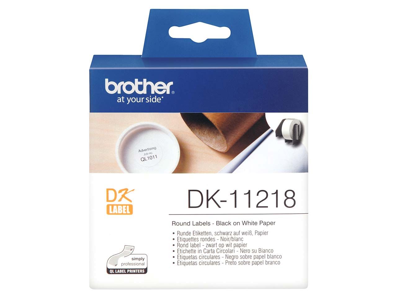 Brother Universaletiketten „DK-11218“ Ø 24 mm