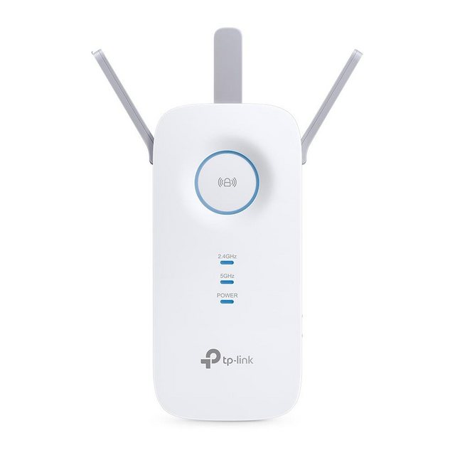 RE550 AC1900 WLAN-Repeater  Maximale Abdeckung - Erweitern Sie die WLAN-Abdeckung um bis zu 1.115 m 2(12.000 m². ft). AC1900 Dualband Wi-Fi - Gleichzeitige 600 Mbit / s bei 2