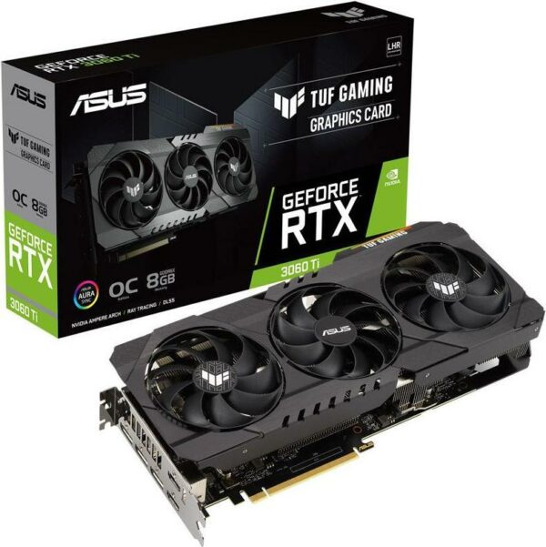 Kurzinfo: ASUS TUF Gaming GeForce RTX 3060 Ti - OC Edition - Grafikkarten - GF RTX 3060 Ti - 8 GB GDDR6X - PCIe 4.0 - 2 x HDMI