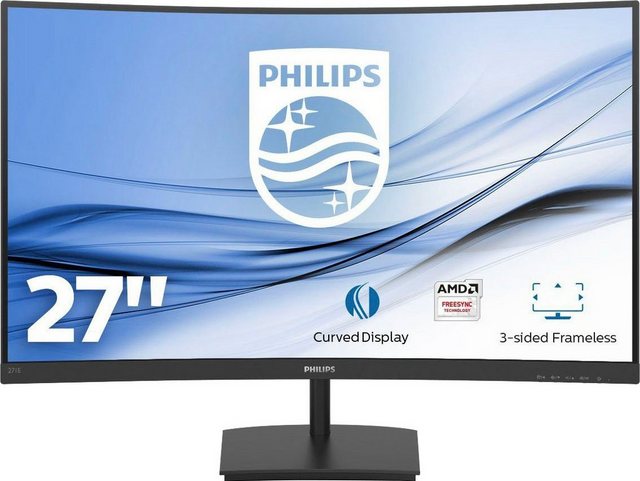 Philips 271E1SCA Curved-LED-Monitor (68,6 cm/27 „, 1920 x 1080 px, Full HD, 4 ms Reaktionszeit, 75 Hz, LCD)