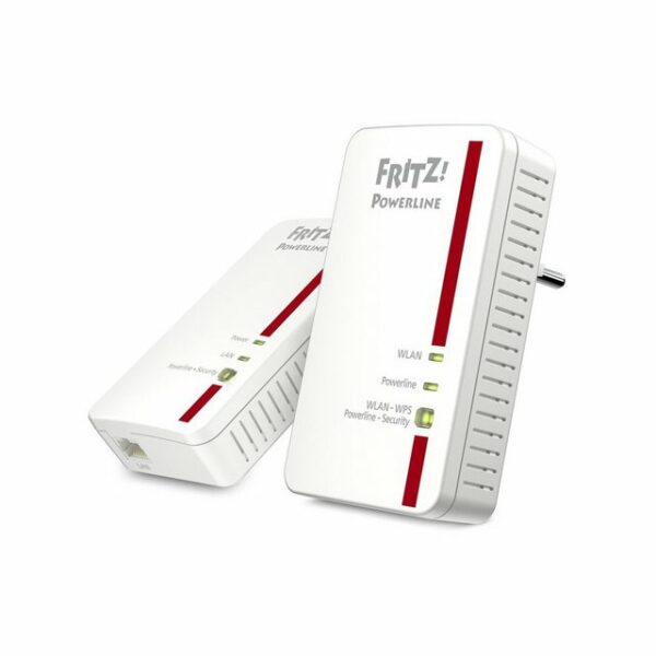 AVM FRITZ!Powerline 1240E WLAN Set Mesh Gigabit-LAN Powerline WLAN 1.200 Mbit/sSchnell mit Powerline – flexibel mit WLANMit FRITZ!Powerline 1240E integrieren Sie Ihre netzwerkfähigen Geräte einfach über die Steckdose in Ihr Heimnetz. Mit rasantem Gigabit-LAN erreichen Sie Geschwindigkeiten bis zu 1.200 MBit/s – und müssen keine zusätzlichen Kabel verlegen. Dank integriertem Funknetz finden auch Geräte ohne Kabelverbindung Zugang zu Ihrem Netzwerk.Die ideale Kombination aus WLAN und PowerlineDurch die Kombination von neuester Powerline-Technologie und WLAN ist FRITZ!Powerline 1240E ideal für die Erweiterung Ihres bestehenden Netzwerks. FRITZ!Powerline vernetzt Ihre Geräte über WLAN und erweitert das Funknetz der FRITZ!Box rasant über das Stromnetz. Mit PC