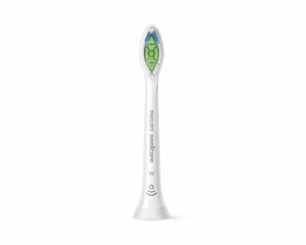 Philips Sonicare W Optimal White Standard-Bürstenköpfe für Schallzahnbürste HX6064/10 (4er Pack) Fortschrittliche Reinigung gegen Verfärbungen und für weiße Zähne Der W Optimal White-Zahnbürstenkopf ist perfekt für diejenigen geeignet