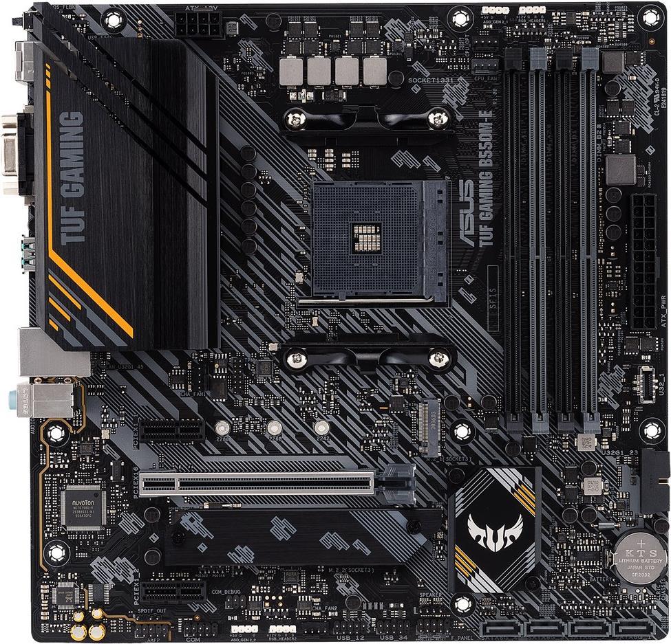 ASUS TUF GAMING B550M-E – Motherboard – micro ATX – Socket AM4 – AMD B550 – USB-C Gen1, USB 3.2 Gen 1, USB 3.2 Gen 2 – Gigabit LAN – Onboard-Grafik (CPU erforderlich) – HD Audio (8-Kanal)