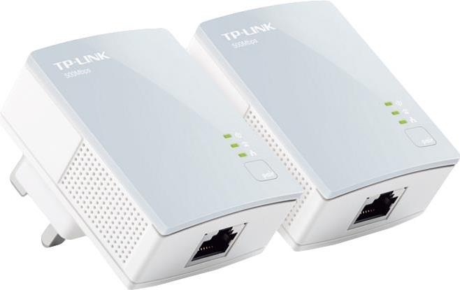 TP-LINK TL-PA411KIT AV500 Mini Powerline Adapter Starter Kit – Bridge – HomePlug AV (HPAV) – Plugin-Modul (Packung mit 2) (TL-PA411KIT)