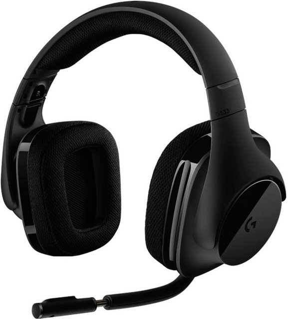 Logitech G G533 WIRELESS Gaming-Headset (Mikrofon abnehmbar, Rauschunterdrückung, WLAN (WiFi)