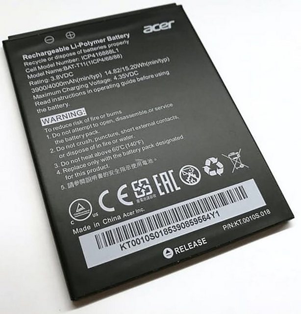 Acer Original Akku für Acer KT.00101.003 Akkupacks Akku 2000 mAh