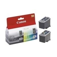 Canon PG-40 / CL-41 Multi Pack – 2er-Pack – Schwarz, Farbe (Cyan, Magenta, Gelb) – Original – Tintenbehälter – für FAX JX210, PIXMA iP1800, iP1900, iP2600, MP140, MP190, MP210, MP220, MP470, MX300, MX310 (0615B051)