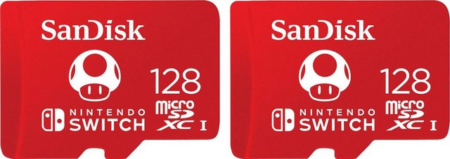 Sandisk 2 x microSDXC™ Card für die Nintendo Switch™ Speicherkarte (128 GB, 100 MB/s Lesegeschwindigkeit, Doppelpack)