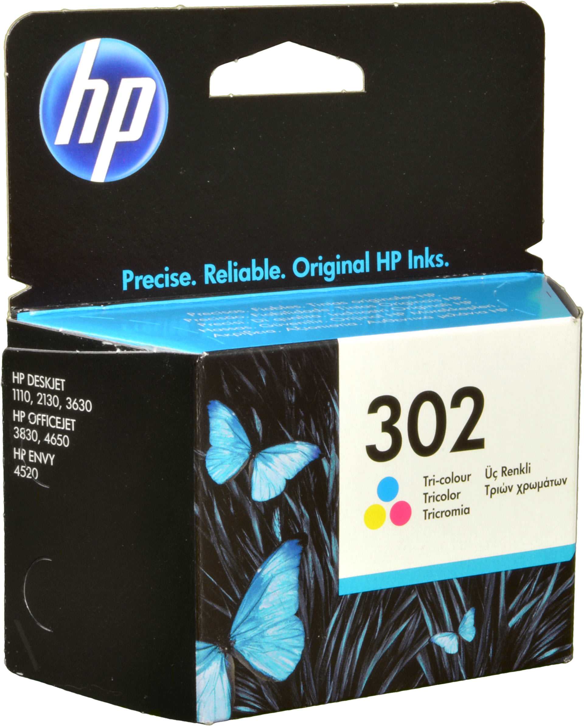 HP Tinte F6U65AE  302  3-farbig