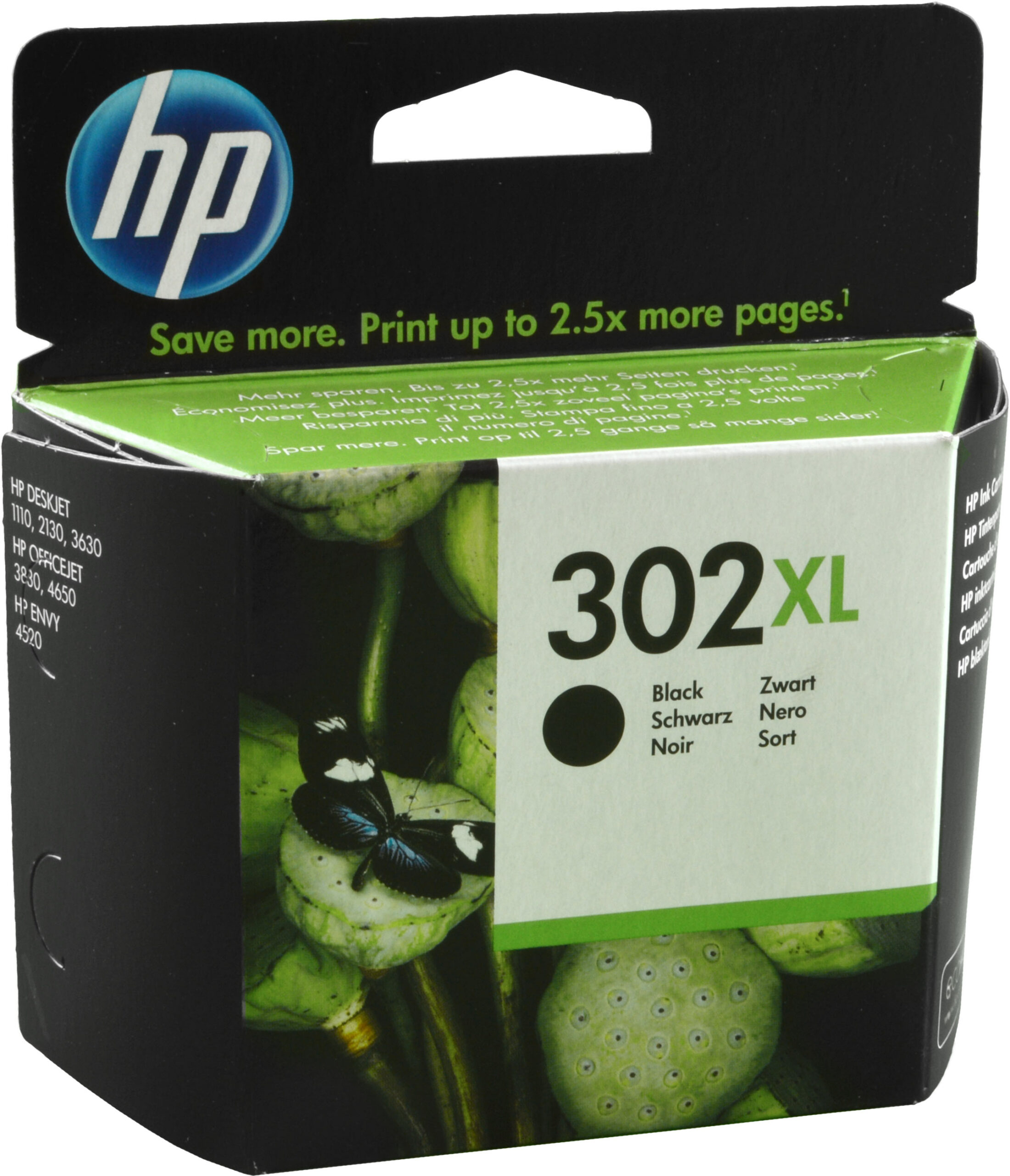 HP Tinte F6U68AE  302XL  schwarz