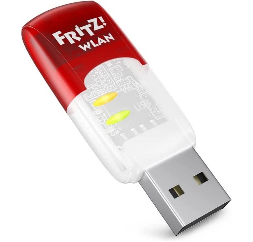 AVM WLAN-Stick FRITZ!WLAN Stick AC 430 MU-MIMO – USB-WLAN-Adapter – weiß/rot