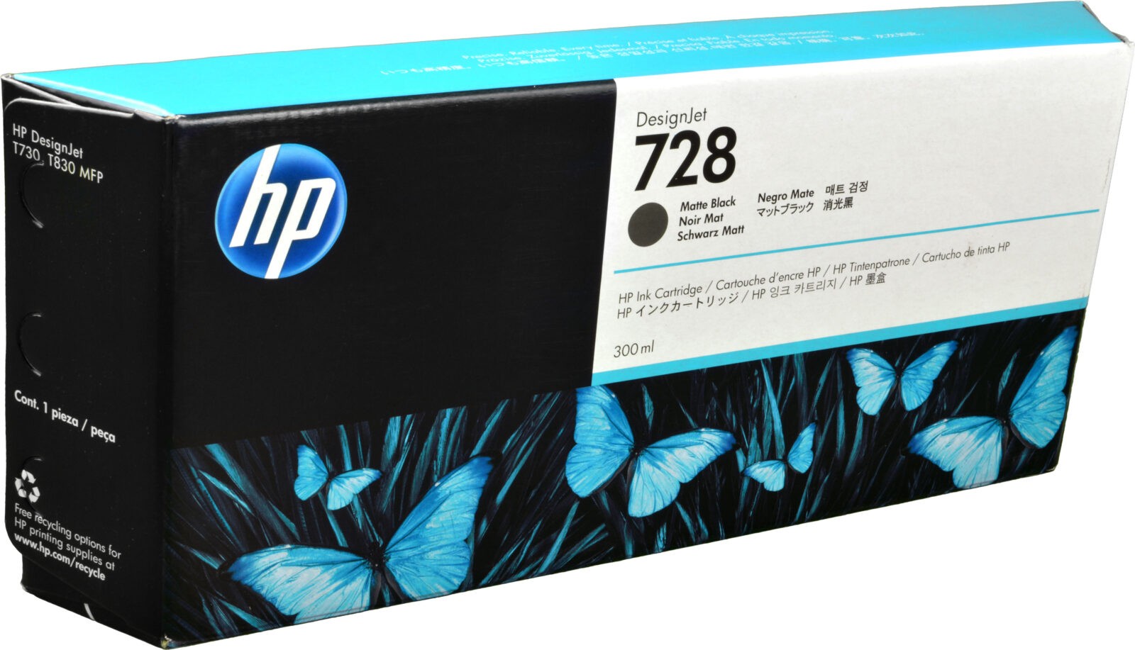 HP Tinte F9J68A 728 matt schwarz