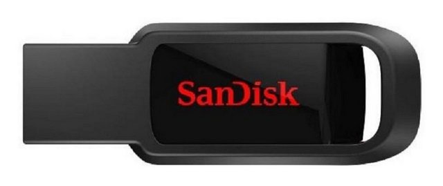 Sandisk Cruzer Spark USB-Stick 128GB schwarz/rot USB 2.0 PC und Mac  Alle Dateien Immer GriffbereitDas Cruzer Spark lässt sich dank der praktischen Öse zur Befestigung am Schlüsselring überallhin mitnehmen. Einfaches