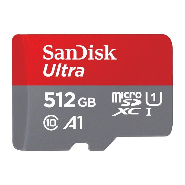 Sandisk microSDXC Ultra, Adapter „Mobile“ Speicherkarte (512 GB, UHS Class 1, 150 MB/s Lesegeschwindigkeit)