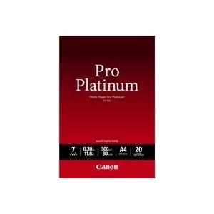 Canon Pro Platinum PT-101 – Hochglanz-Fotopapier, schwer – 300 Mikron A2 (420 x 594 mm) – 300 g/m2 – 20 Blatt (2768B067AA)