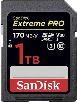 SanDisk Extreme Pro – Flash-Speicherkarte – 1 TB – Video Class V30 / UHS-I U3 / Class10 – SDXC UHS-I