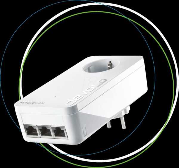 Mit 3 Gigabit LAN-Ports die Zukunft nach Hause bringen Der Adapter für vielseitigen Multimedia-Spaß Der Multimedia-Allrounder Mehr geht nicht: LAN-Power mit 3 Anschlüssen Maximum in jeder Hinsicht: Maximale Gigabit LAN-Port-Anzahl bei maximaler Geschwindigkeit von 2400 Mbit/s. Dreifach am Start für Multimedia der Extraklasse: Kein Switch mehr nötig - die drei Gigabit LAN-Ports bieten Platz für die wichtigsten Multimedia-Geräte. Zuverlässig über die Stromleitung:Die innovative Powerline-Technologie bringt Sie überall im Haus schnell