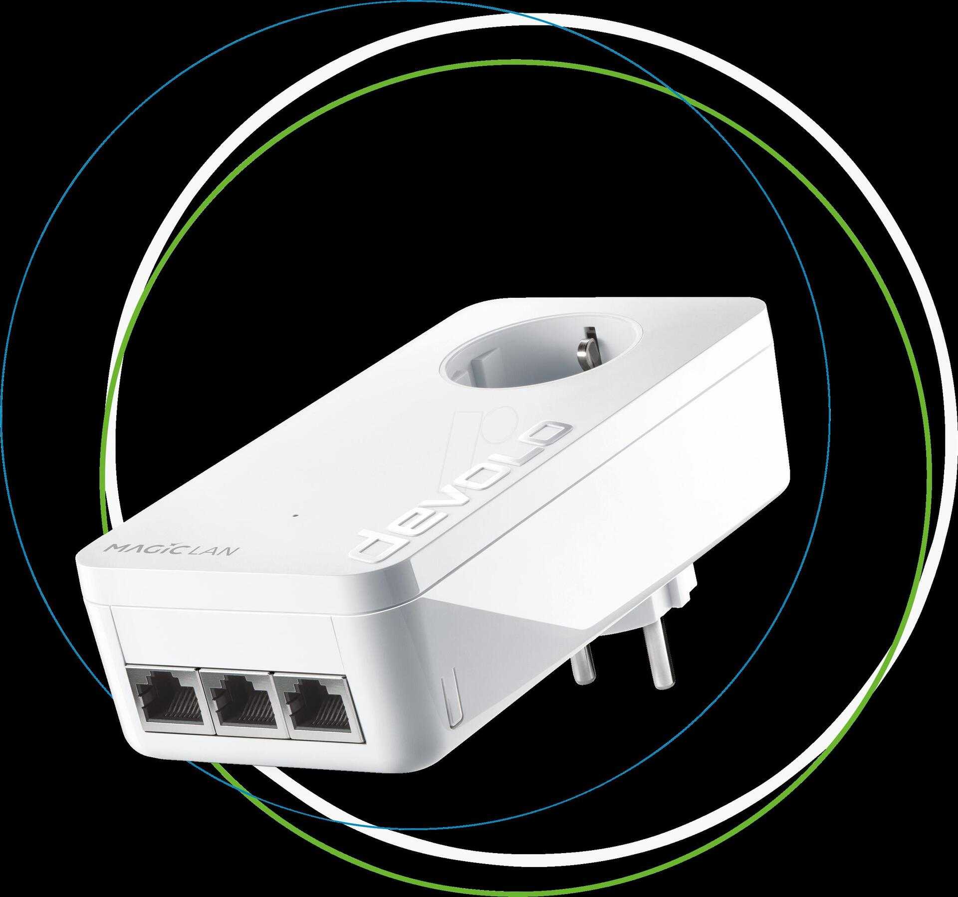 Devolo Magic 2 LAN triple – 2400 Mbit/s – IEEE 802.1p,IEEE 802.3,IEEE 802.3ab,IEEE 802.3u,IEEE 802.3x – Typ F – Gigabit Ethernet – 10,100,1000 Mbit/s – 10BASE-T,100BASE-TX,1000BASE-T (8502)