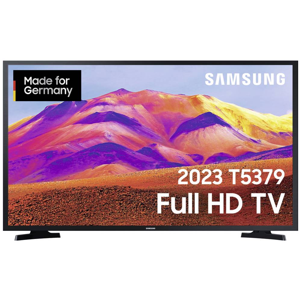 Samsung Full HD T5379CD LED-TV 80 cm 81,30cm (32)  DVB-C, DVB-S2, DVB-T2, CI+, Full HD, Smart TV, WLAN Nachtschwarz [Energieklasse F] (GU32T5379CDXZG)