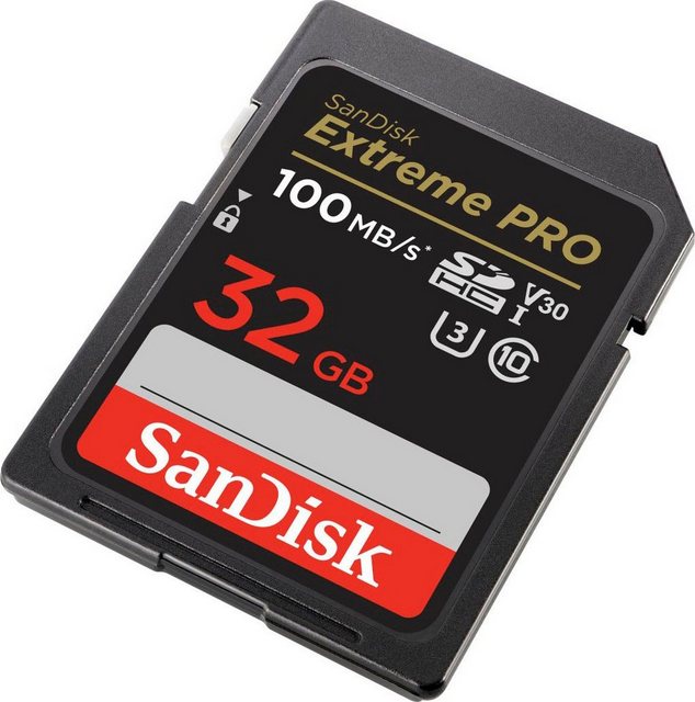 Sandisk Extreme PRO 32GB Speicherkarte (32 GB, UHS Class 3, 100 MB/s Lesegeschwindigkeit)