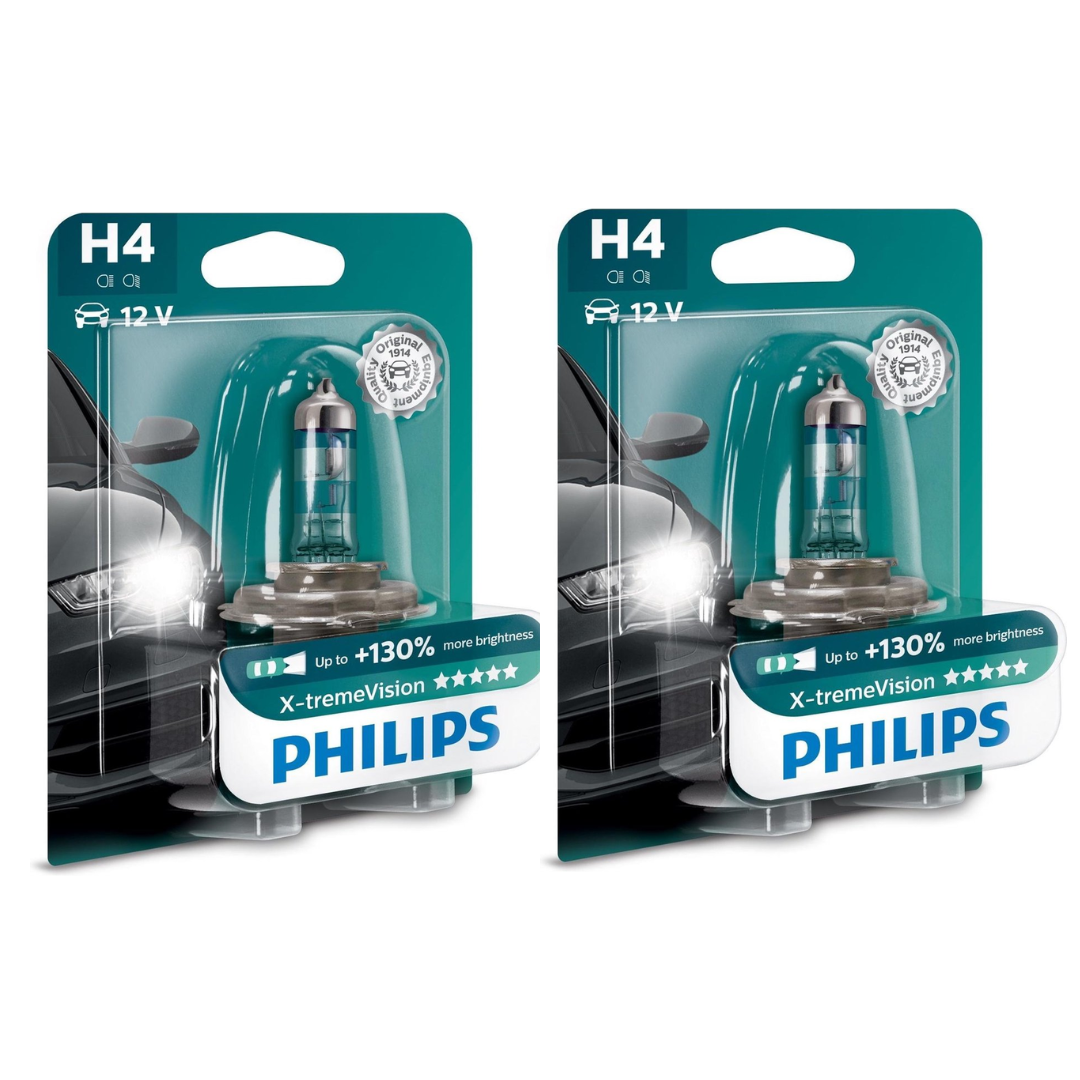 Philips Halogen-Glühbirne X-Tremevision H4 60/55 W 12 V – 2 St.