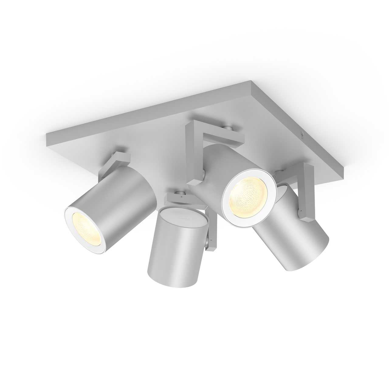 Philips Hue Argenta White & Color Ambiance 5062448P7 / 8718696171646 - Farbe: Metallisch - Material: Aluminium - Fassung: GU10 Schutzart: IP20 - Höhe: 12