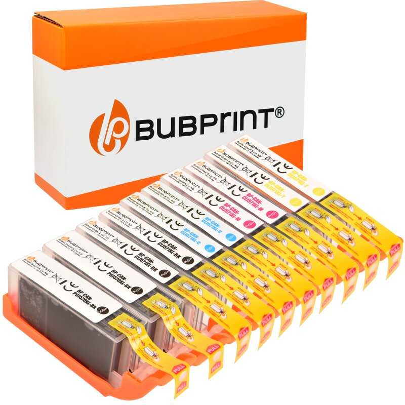 Bubprint Kompatibel für Canon PGI-570 CLI-571 Pixma TS5050 TS5051 TS5055 TS6050 MG5750 MG5752 MG6850 MG7750 10er Set von Bubprint