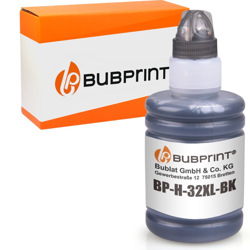 Bubprint Kompatibel für HP 32 XL 1x Tintenflasche Schwarz von Bubprint