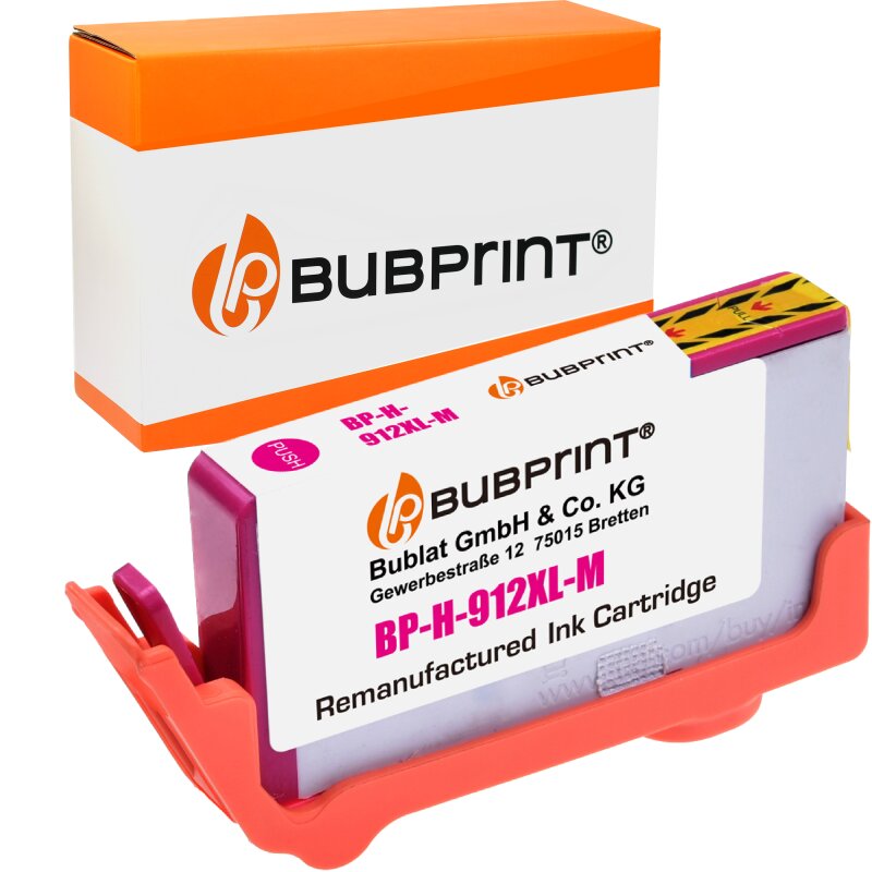 Bubprint Kompatibel für HP 912XL 1x Tintenpatrone Magenta von Bubprint