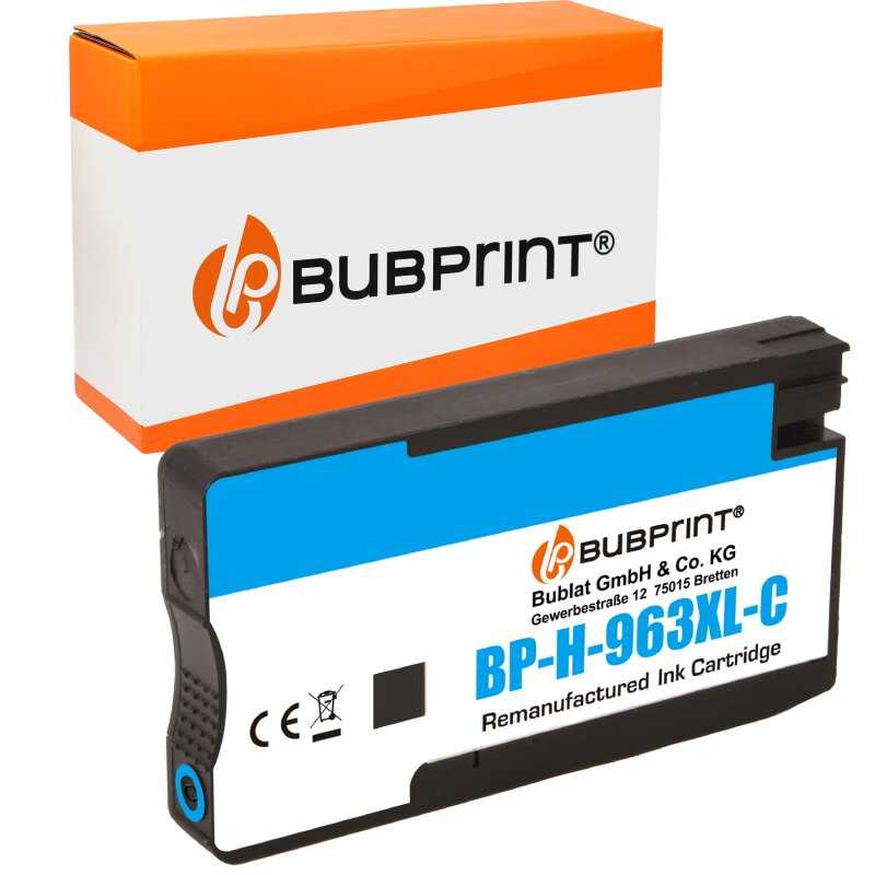 Bubprint Kompatibel für HP 963XL 1x Tintenpatrone Cyan von Bubprint