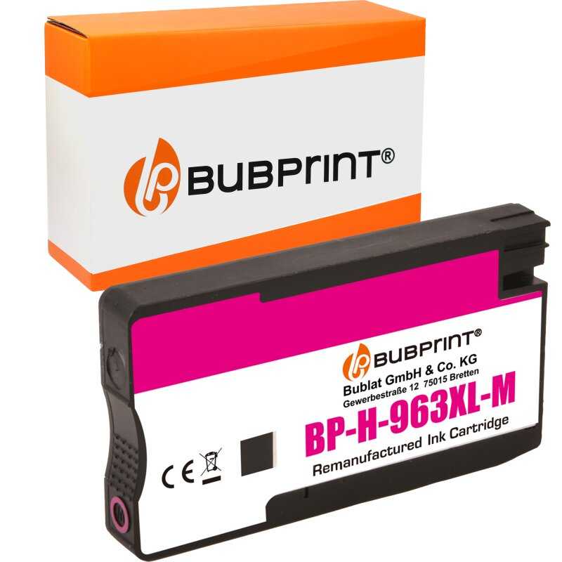 Bubprint Kompatibel für HP 963XL 1x Tintenpatrone Magenta von Bubprint