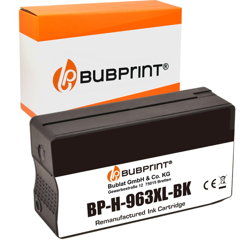 Bubprint Kompatibel für HP 963XL 1x Tintenpatrone Schwarz von Bubprint