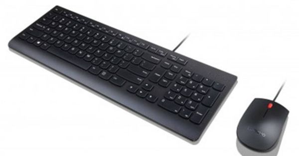 Lenovo Lenovo Essential Wired Combo – Tastatur- USB Tastatur, Maus-Set  Deutsch, QWERTZ, Windows® Schwarz