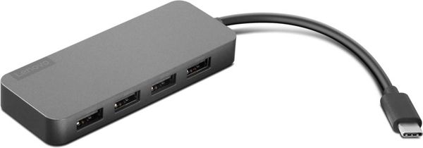 Lenovo USB-C to 4-Port USB-A USB-Kombi-Hub Eisengrau