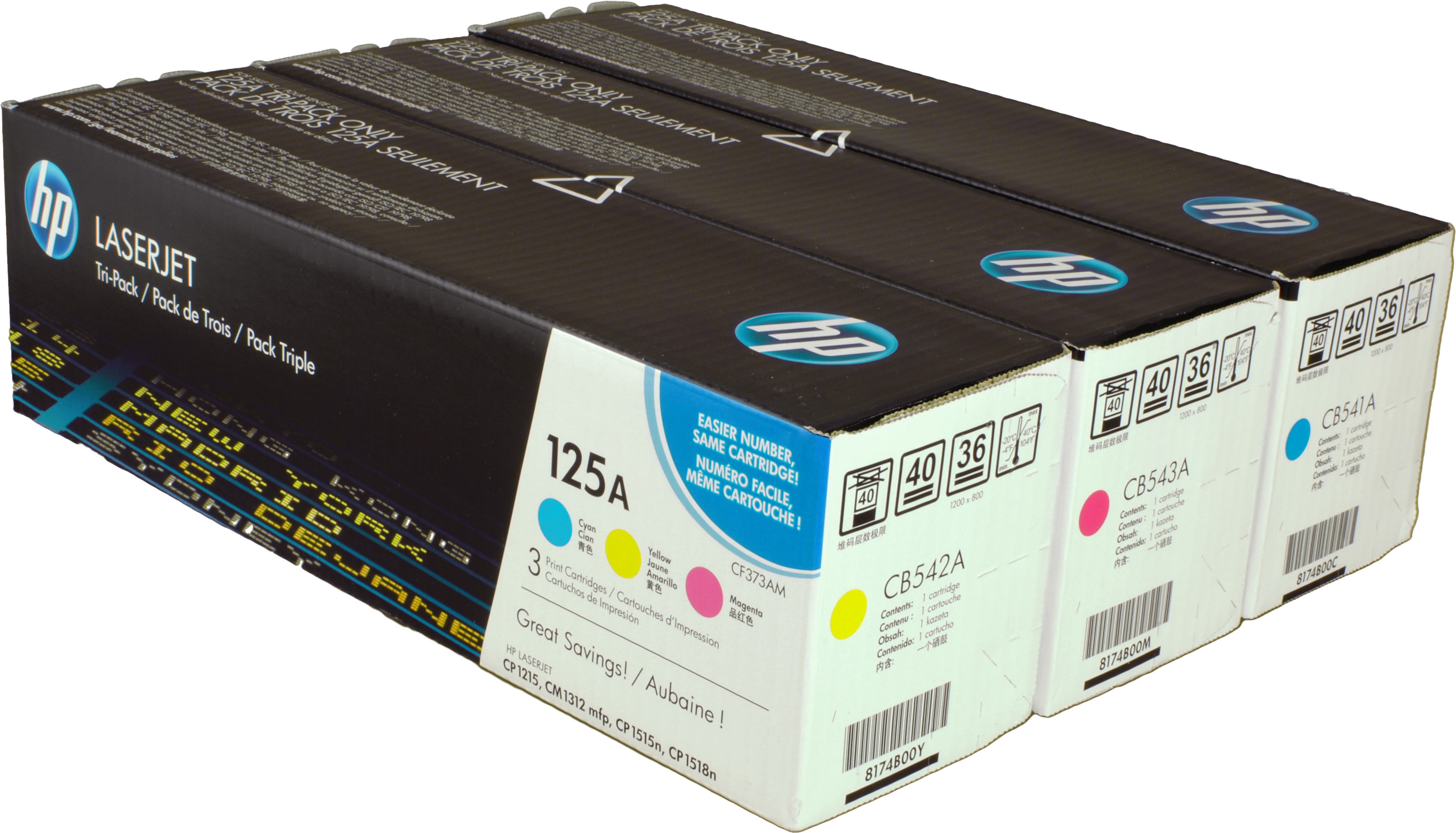 3 HP Toner CF373AM  125A  3-farbig