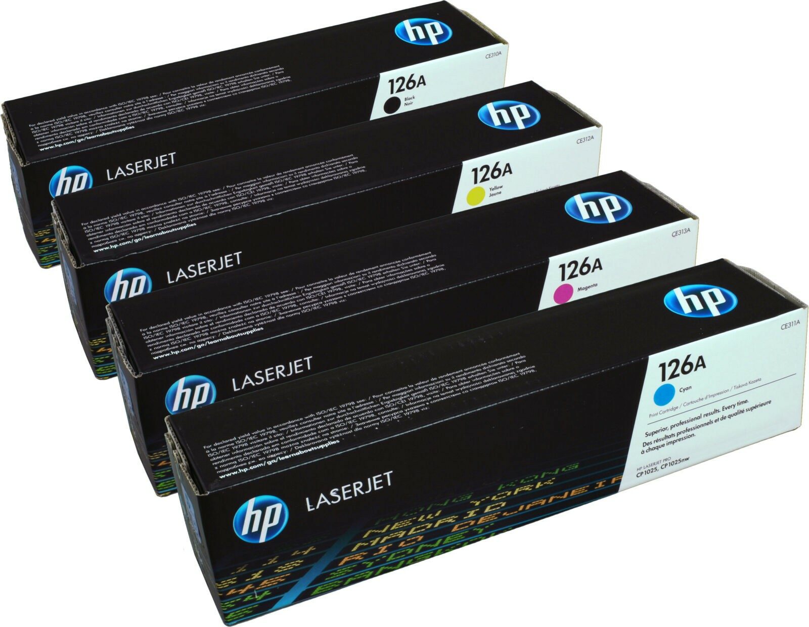 4 HP Toner CE310A-CE313A  126A  Multipack BK C M Y  4-farbig