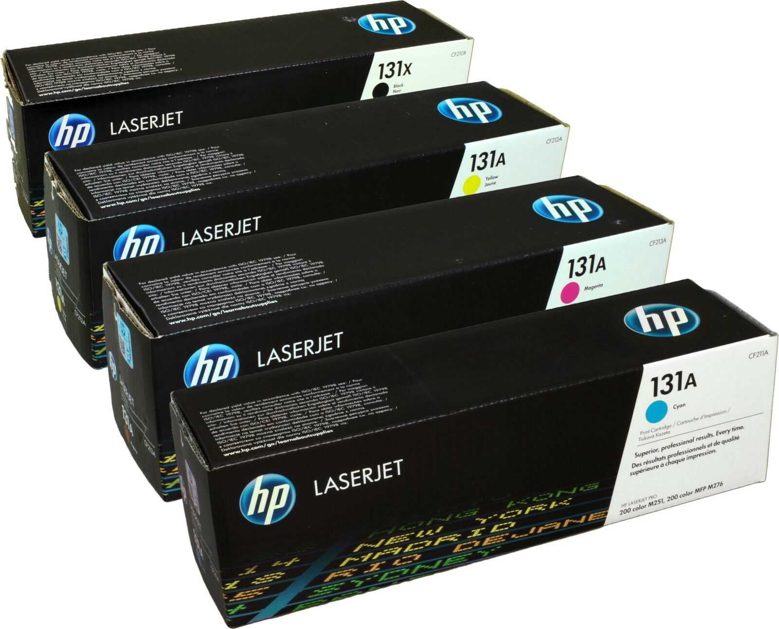 4 HP Toner CF210X-CF213A  131X  131A  Multipack BK C M Y  4-farbig