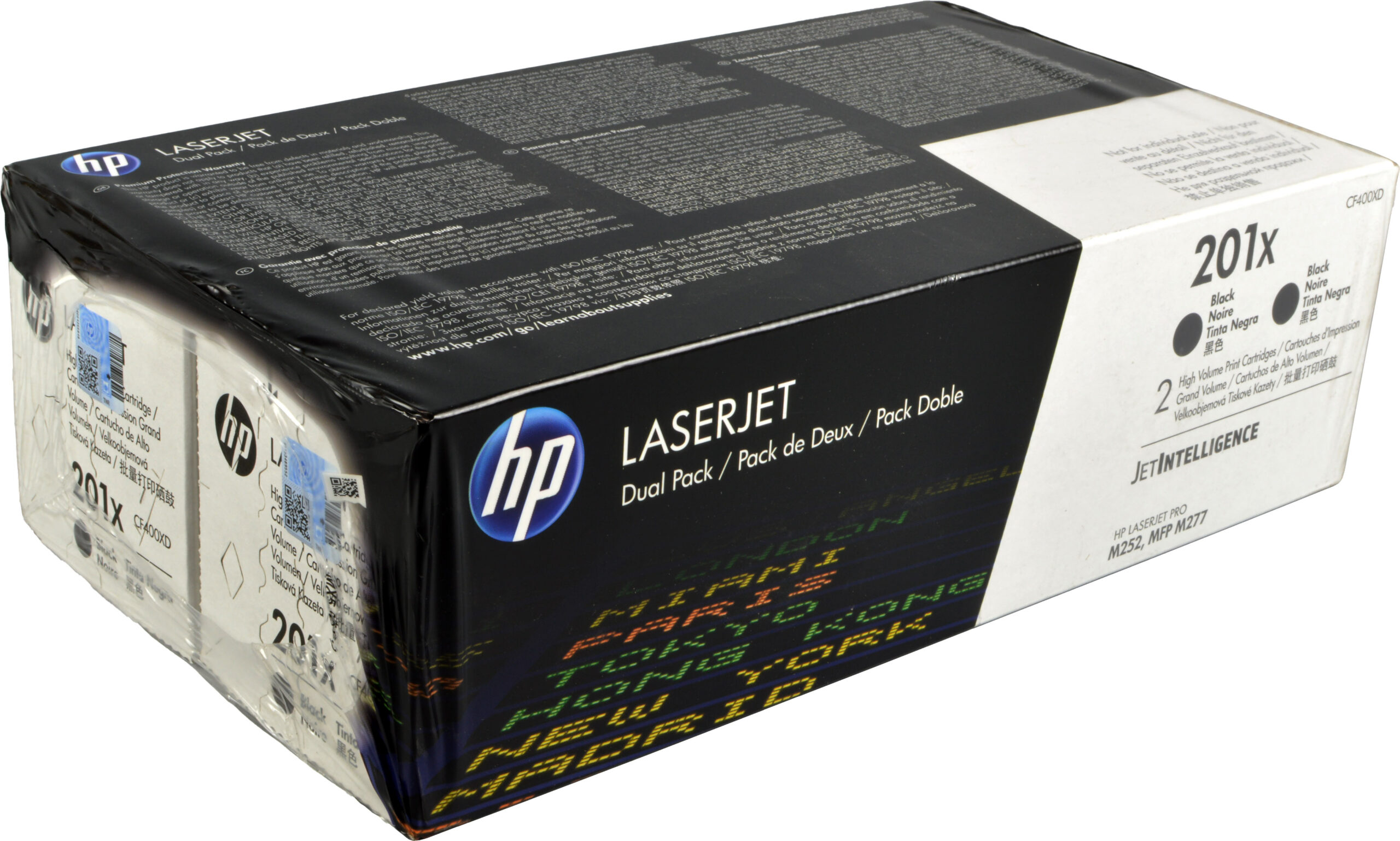 2 HP Toner CF400XD  201X  schwarz