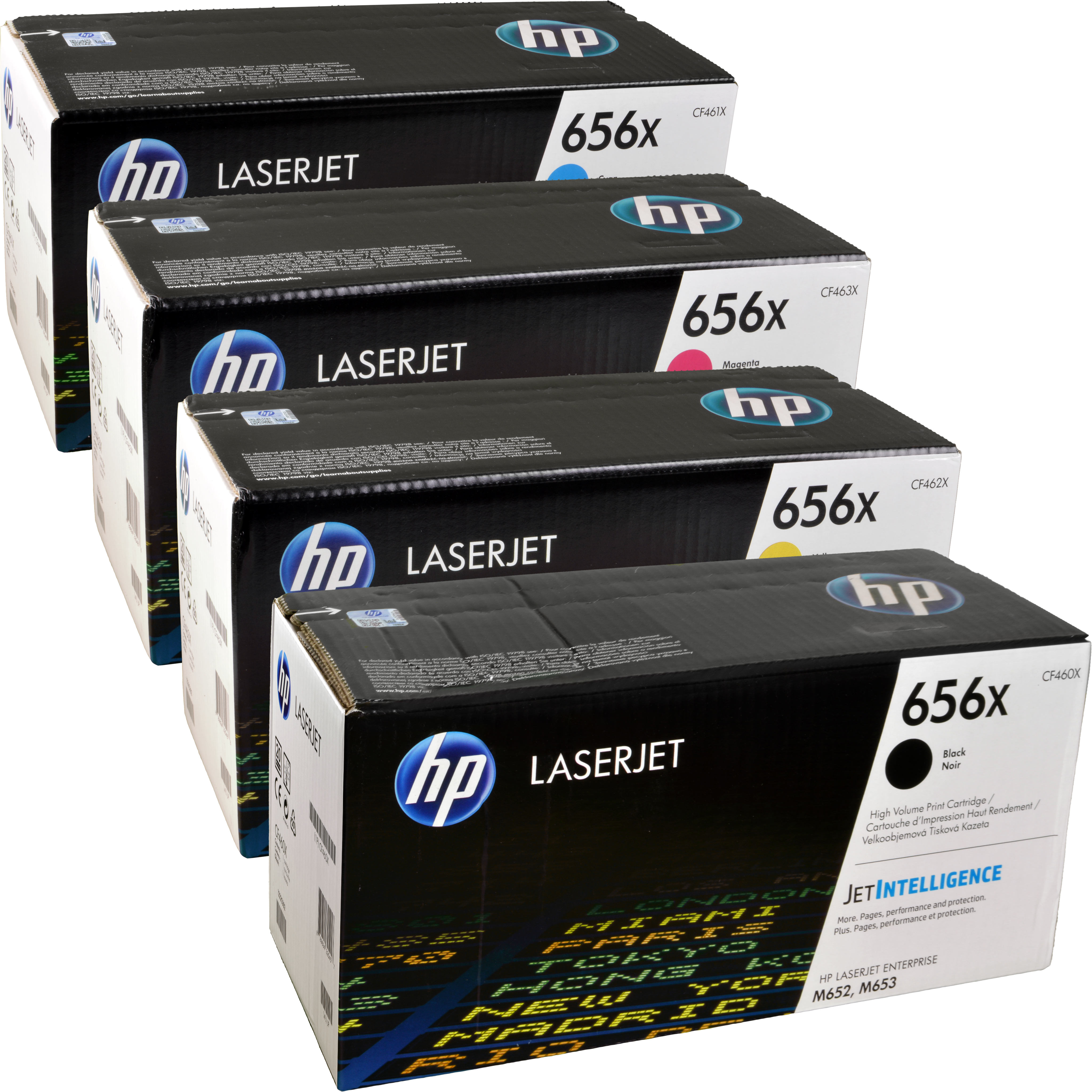 4 HP Toner CF460X-CF463X  656X  Multipack BK C M Y  4-farbig