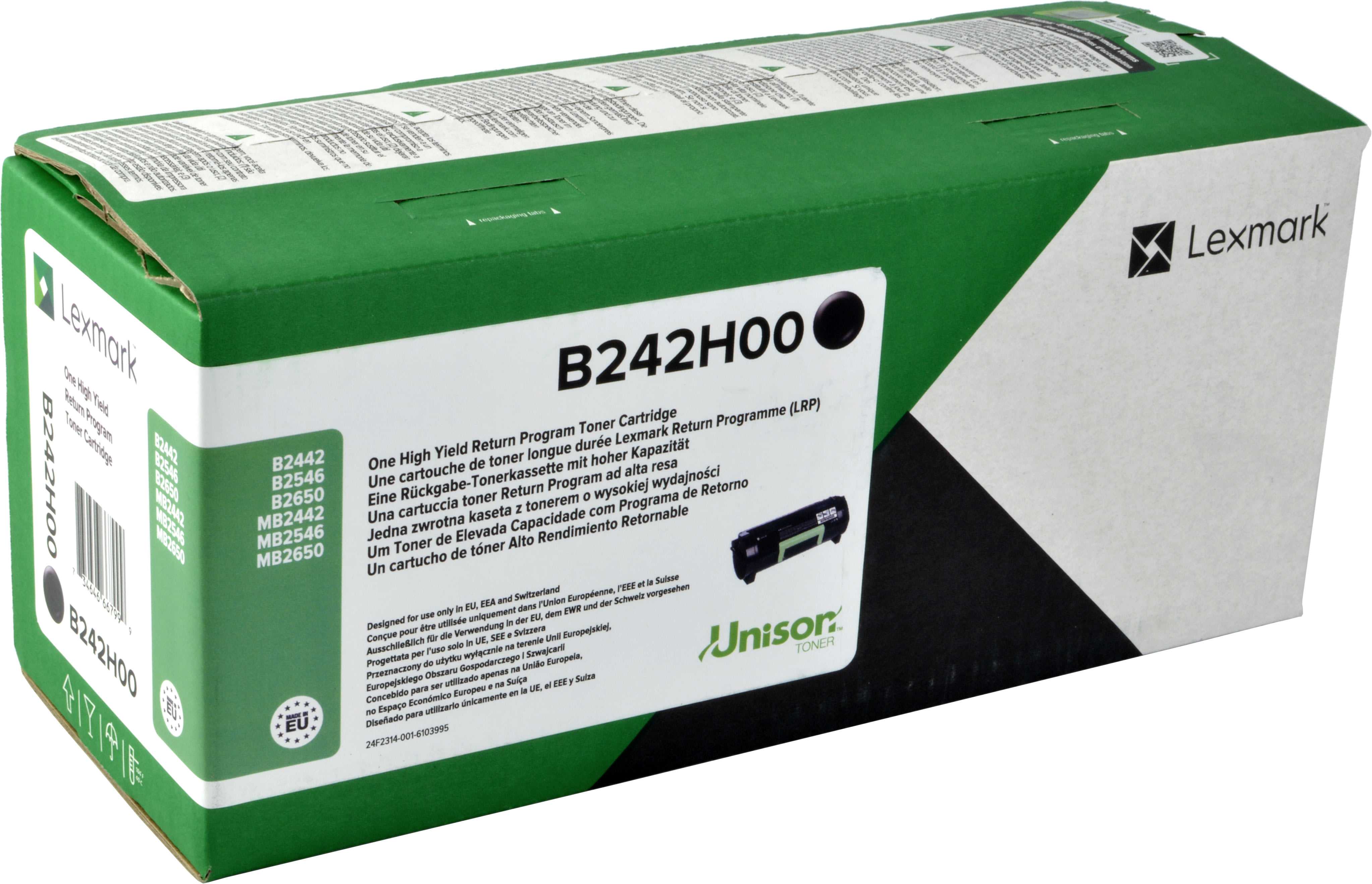 Lexmark Toner B242H00  schwarz