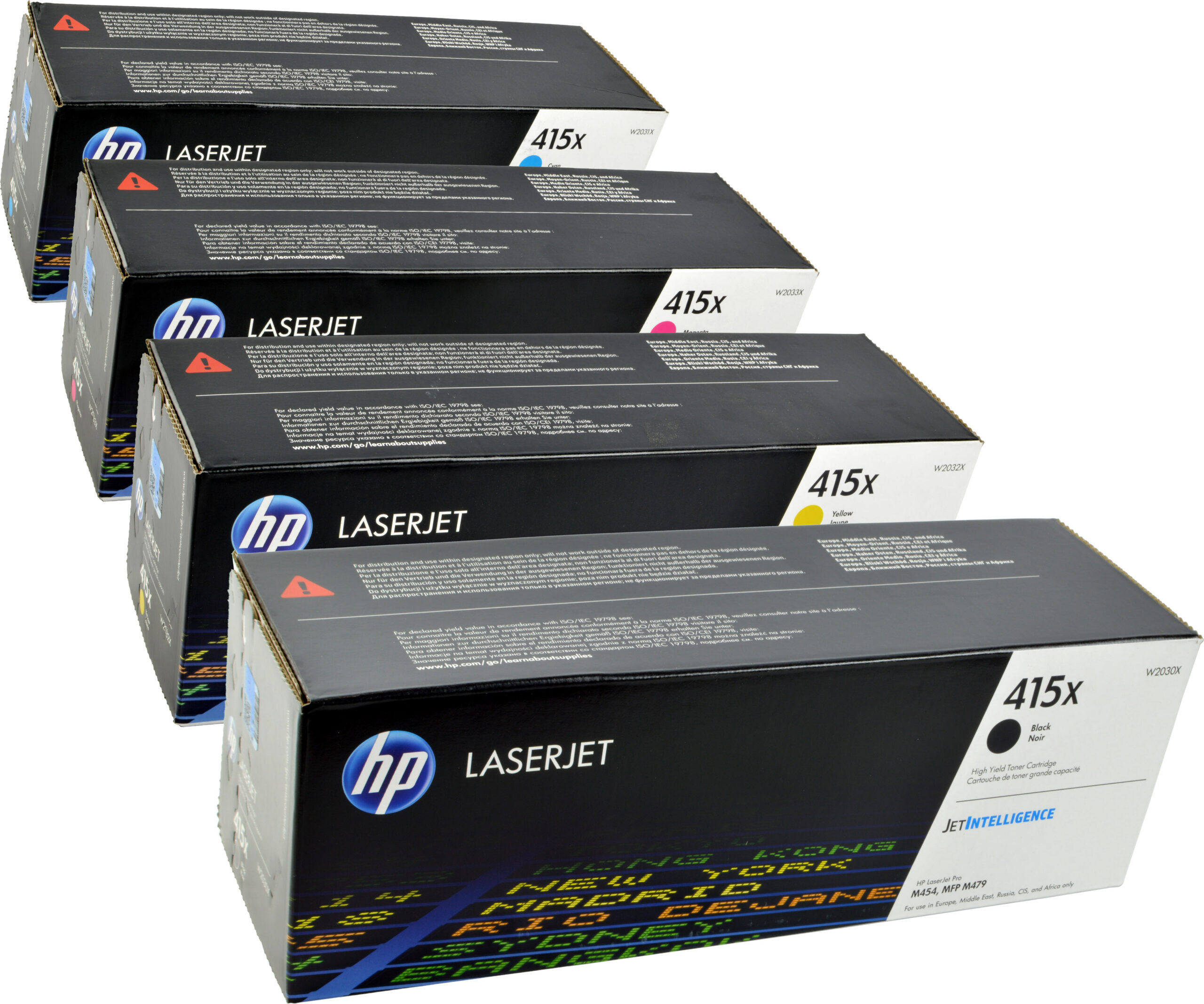 4 HP Toner W2030X-W2033X  415X  Multipack BK C M Y  4-farbig