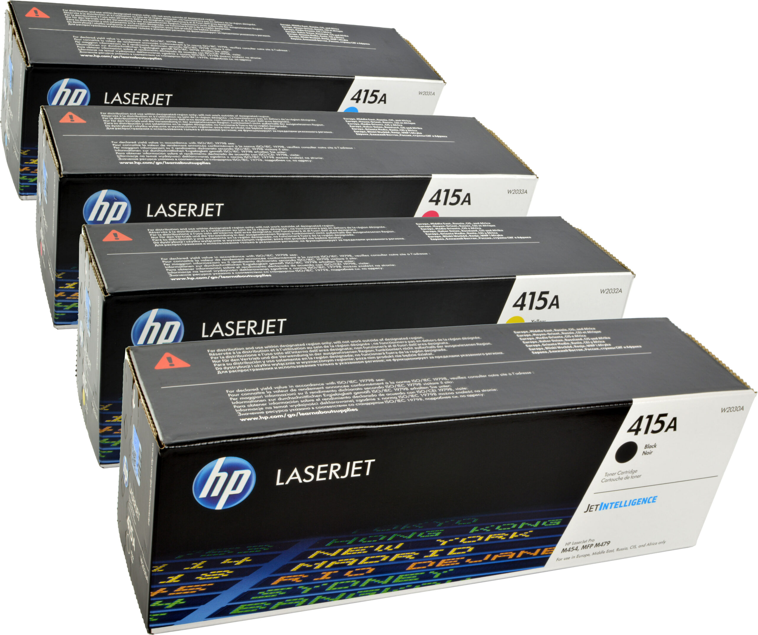 4 HP Toner W2030A-W2033A  415A  Multipack BK C M Y  4-farbig